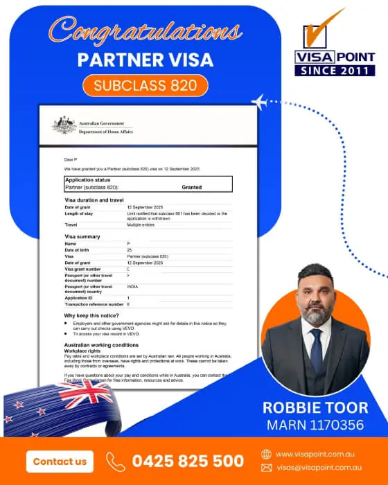 Happy visa client Brisbane